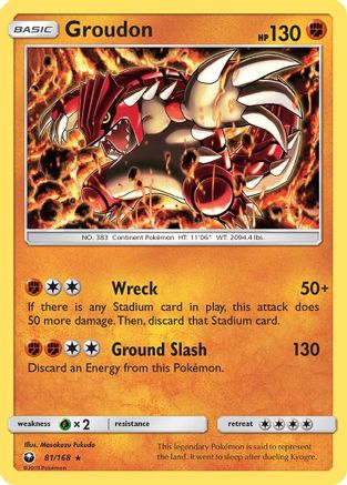 SM Celestial Storm 081/168 Groudon - Holofoil - Holo Rare