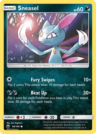 SM Celestial Storm 086/168 Sneasel - Common