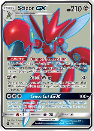 SM Celestial Storm 158 Scizor GX (Full Art) - Holofoil - Ultra Rare