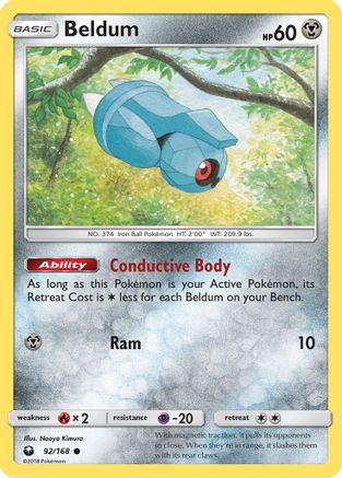 SM Celestial Storm 092 Beldum (92) - Reverse Holofoil - Common