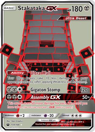 SM Celestial Storm 159 Stakataka GX (Full Art) - Holofoil - Ultra Rare