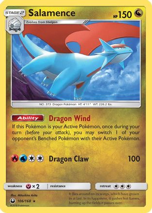 SM Celestial Storm 106/168 Salamence - Holofoil - Holo Rare