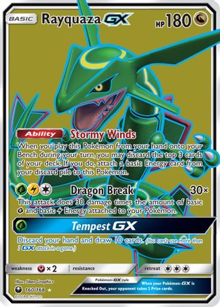 SM Celestial Storm 160 Rayquaza GX (Full Art) - Holofoil - Ultra Rare