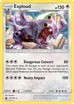 SM Celestial Storm 119 Exploud - Rare