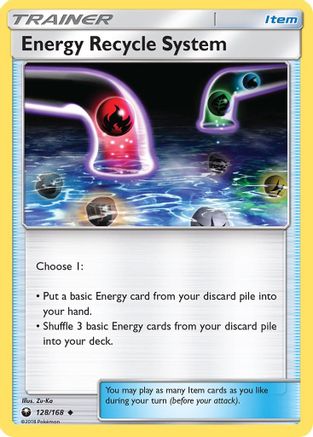 SM Celestial Storm 128/168 Energy Recycle System - Reverse Holofoil - Uncommon