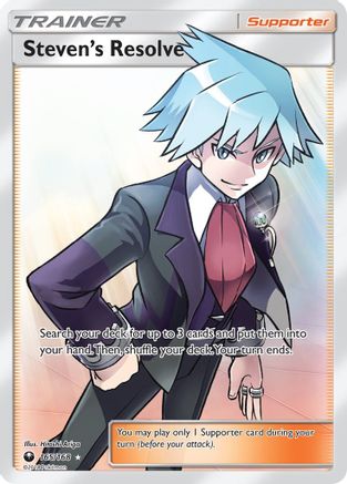 SM Celestial Storm 165 Steven's Resolve (Full Art) - Holofoil - Ultra Rare