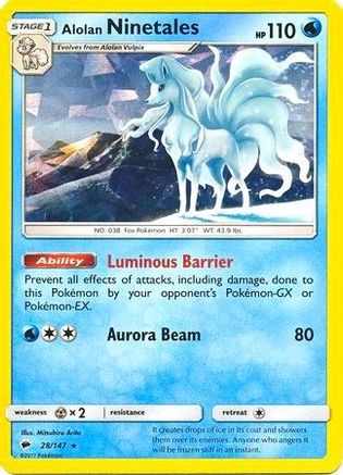 Deck Exclusives 028/147 Alolan Ninetales - Holofoil - Holo Rare