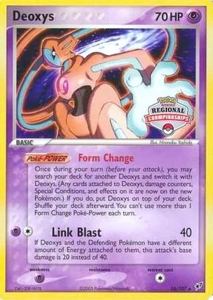 League & Championship Cards /107 Deoxys - 16/107 (Regional Championships) - Promo
