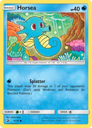 Dragon Majesty 015 Horsea (15) - Reverse Holofoil - Common