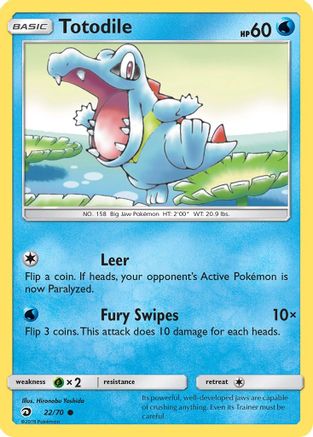 Dragon Majesty 022/70 Totodile - Reverse Holofoil - Common