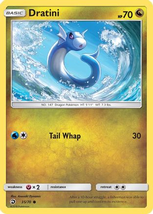 Dragon Majesty 035/70 Dratini (35) - Reverse Holofoil - Common