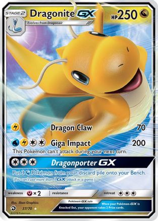 Dragon Majesty 037/70 Dragonite GX - Holofoil - Ultra Rare