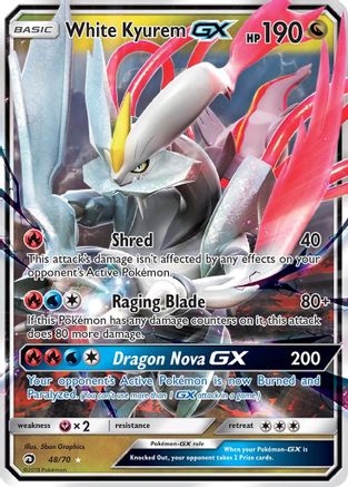 Dragon Majesty 048/70 White Kyurem GX - Holofoil - Ultra Rare