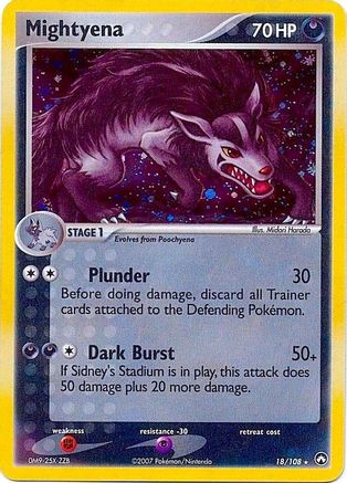 Deck Exclusives 018/108 Mightyena - Holofoil - Holo Rare