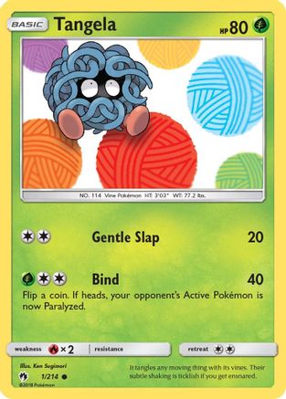 SM Lost Thunder 001/214 Tangela - Reverse Holofoil - Common