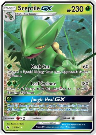 SM Lost Thunder 022/214 Sceptile GX - Holofoil - Ultra Rare