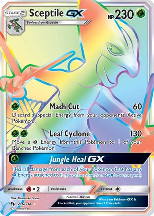 SM Lost Thunder 216 Sceptile GX (Secret) - Holofoil - Secret Rare