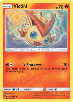 SM Lost Thunder 049/214 Victini - Rare