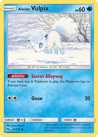SM Lost Thunder 053/214 Alolan Vulpix - Common