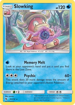 SM Lost Thunder 055/214 Slowking - Reverse Holofoil - Rare