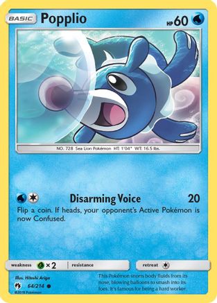SM Lost Thunder 064/214 Popplio (64) - Common