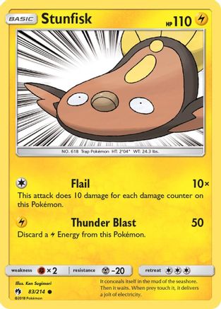 SM Lost Thunder 083/214 Stunfisk - Common
