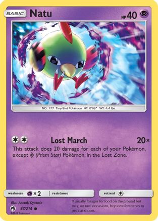 SM Lost Thunder 087/214 Natu - Common