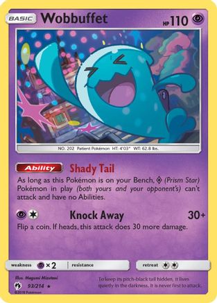 SM Lost Thunder 093 Wobbuffet - Reverse Holofoil - Rare