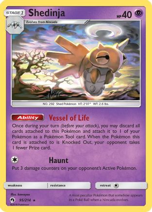 SM Lost Thunder 095/214 Shedinja - Reverse Holofoil - Rare