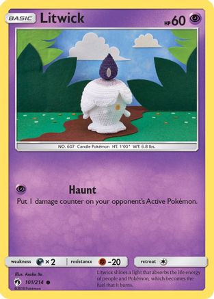 SM Lost Thunder 101/214 Litwick - Common