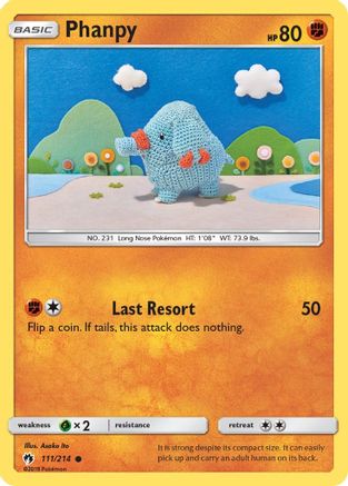 SM Lost Thunder 111/214 Phanpy - Reverse Holofoil - Common