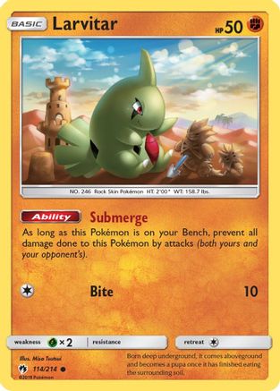 SM Lost Thunder 114/214 Larvitar (114) - Common