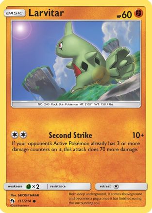 SM Lost Thunder 115/214 Larvitar (115) - Common