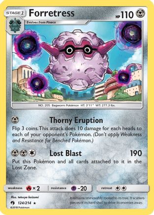SM Lost Thunder 124 Forretress - Rare