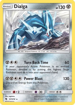 SM Lost Thunder 127/214 Dialga - Reverse Holofoil - Holo Rare