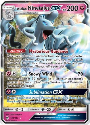 SM Lost Thunder 132/214 Alolan Ninetales GX - Holofoil - Ultra Rare