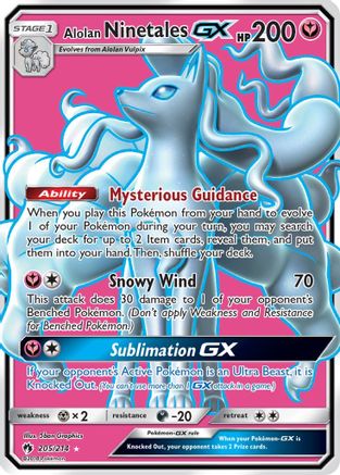 SM Lost Thunder 205 Alolan Ninetales GX (Full Art) - Holofoil - Ultra Rare