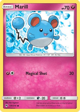 SM Lost Thunder 135/214 Marill - Reverse Holofoil - Common