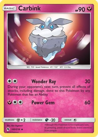 SM Lost Thunder 143/214 Carbink (143) - Reverse Holofoil - Uncommon