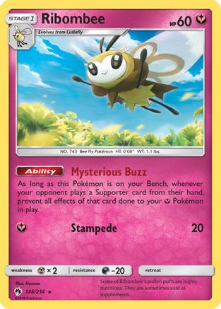 SM Lost Thunder 146/214 Ribombee - Rare