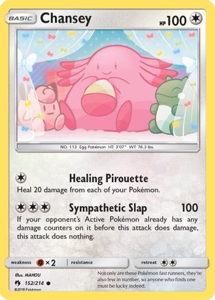SM Lost Thunder 152/214 Chansey - Reverse Holofoil - Common