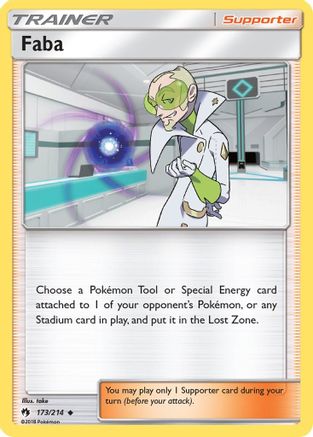 SM Lost Thunder 173/214 Faba - Reverse Holofoil - Uncommon