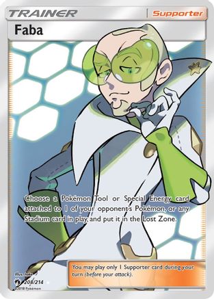 SM Lost Thunder 208 Faba (Full Art) - Holofoil - Ultra Rare
