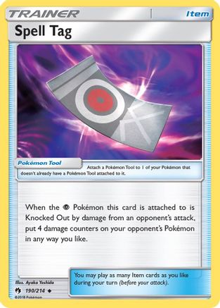 SM Lost Thunder 190/214 Spell Tag - Uncommon