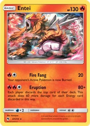 Deck Exclusives 047/214 Entei - Holofoil - Holo Rare