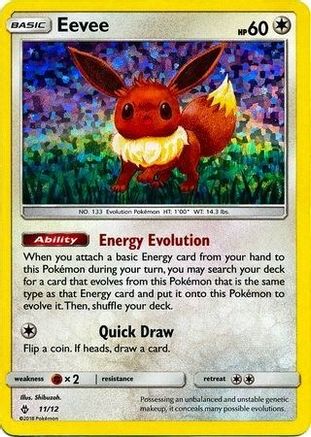 McDonalds Promos 2018 /012 Eevee - 11/12 - Holofoil - Promo