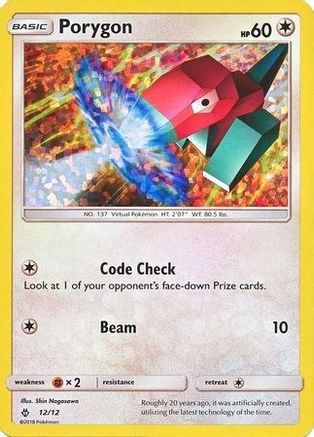 McDonalds Promos 2018 /12 Porygon - 12/12 - Holofoil - Promo