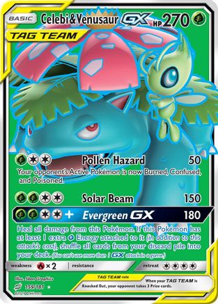 SM Team Up 159 Celebi & Venusaur GX (Full Art) - Holofoil - Ultra Rare