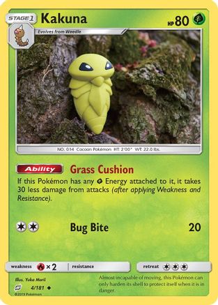 SM Team Up 004/181 Kakuna - Reverse Holofoil - Uncommon