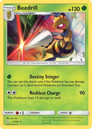 SM Team Up 005 Beedrill - Reverse Holofoil - Rare